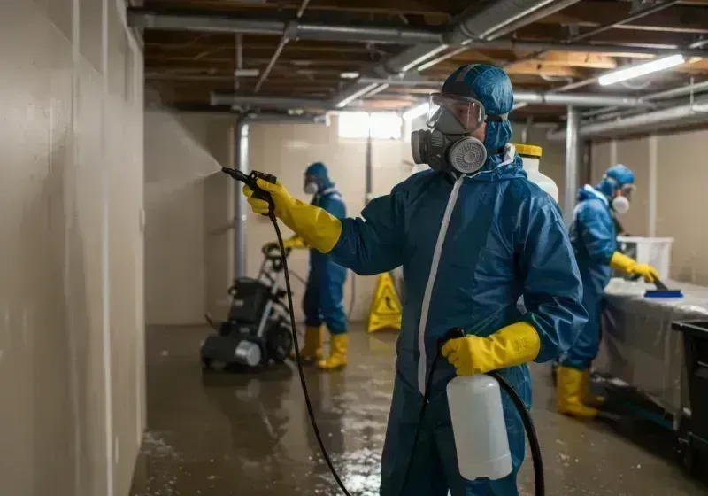 Basement Sanitization and Antimicrobial Treatment process in Near North Side, IL